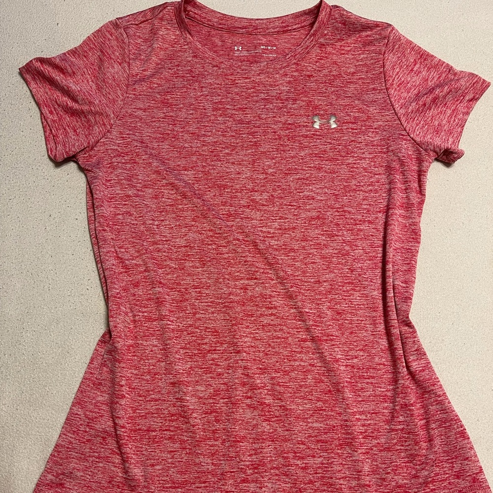 Under Armour Heather Red Heatgear T Shirt